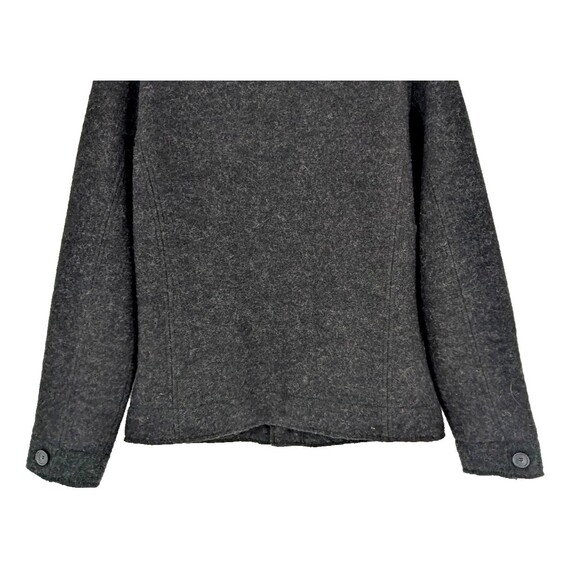 DECLAN CARTWRIGHT 100% Wool Cardigan Sweater Men MED Black Chest Pockets - Picture 13 of 14